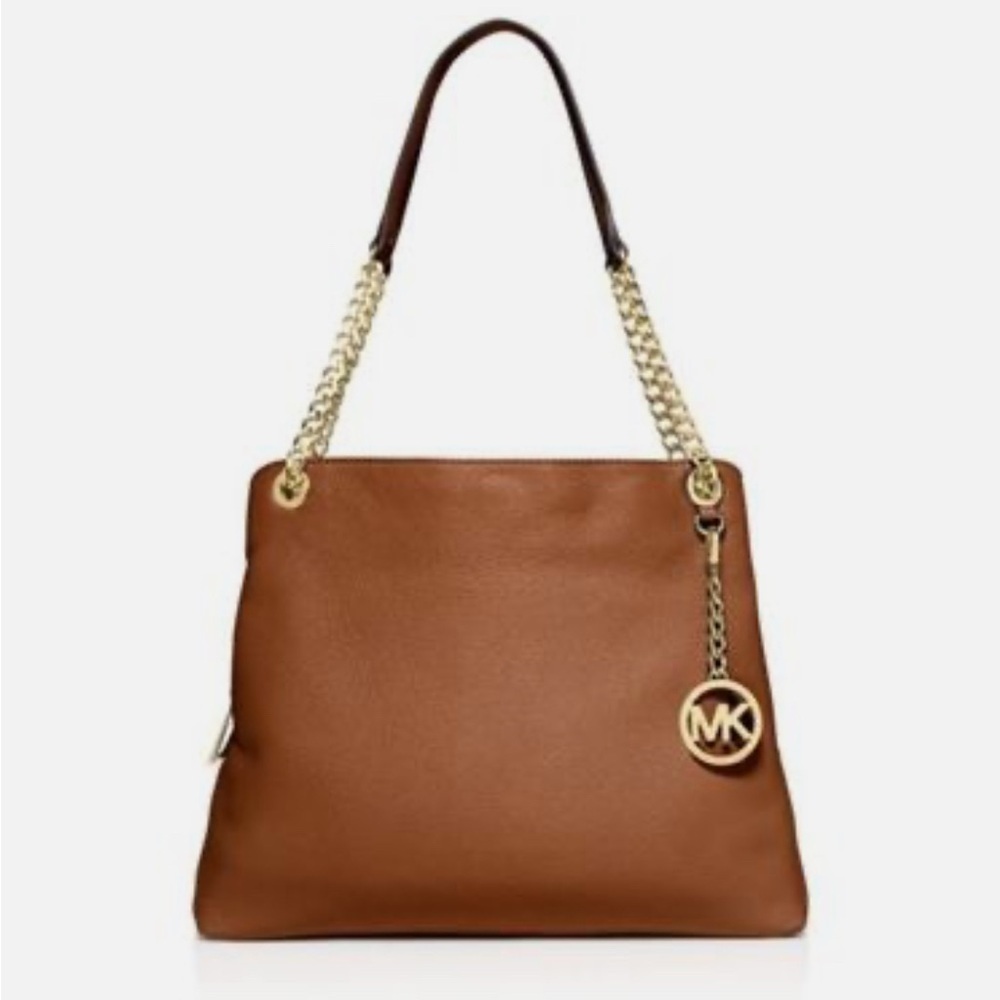Michael Kors Brown Gold Shoulder Bag with Chain Strap